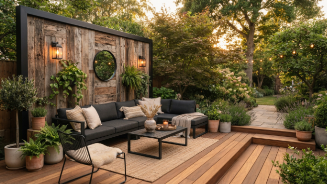 3. reclaimed timber feature wall