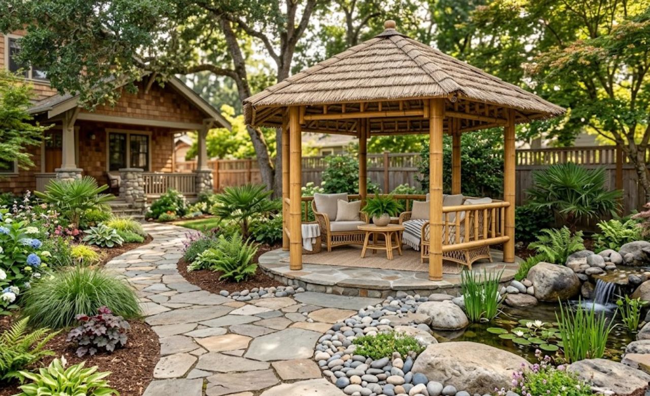 Bamboo Gazebo Ideas for Backyard