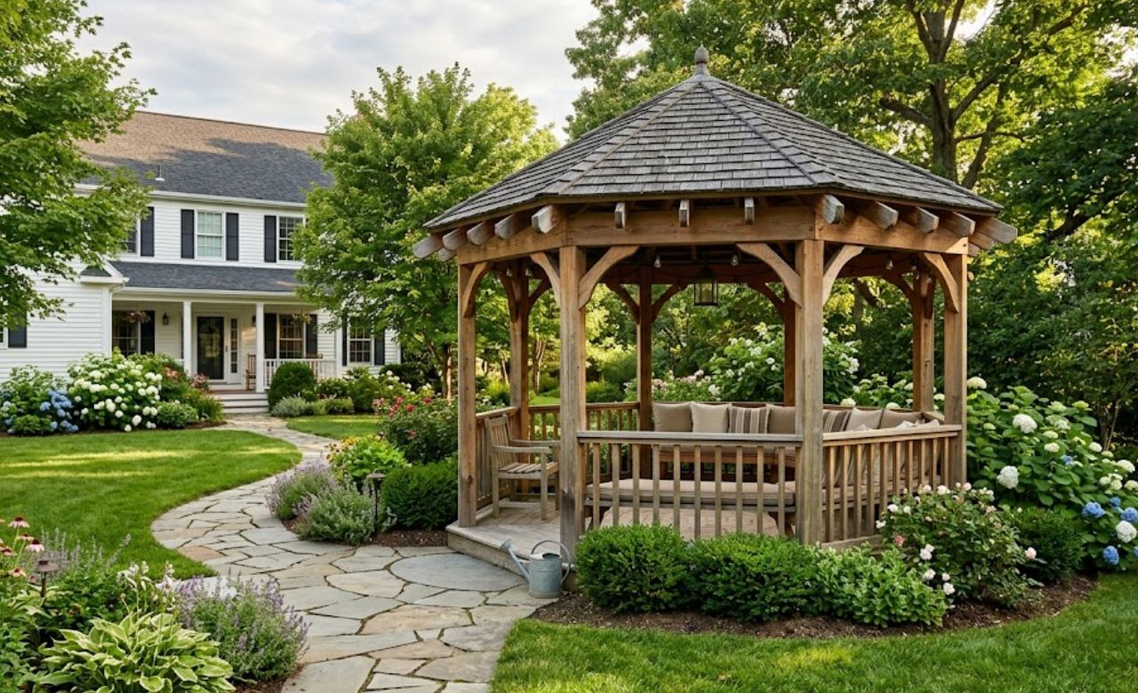Classic Wooden Gazebo Simple Gazebo Ideas for Backyard