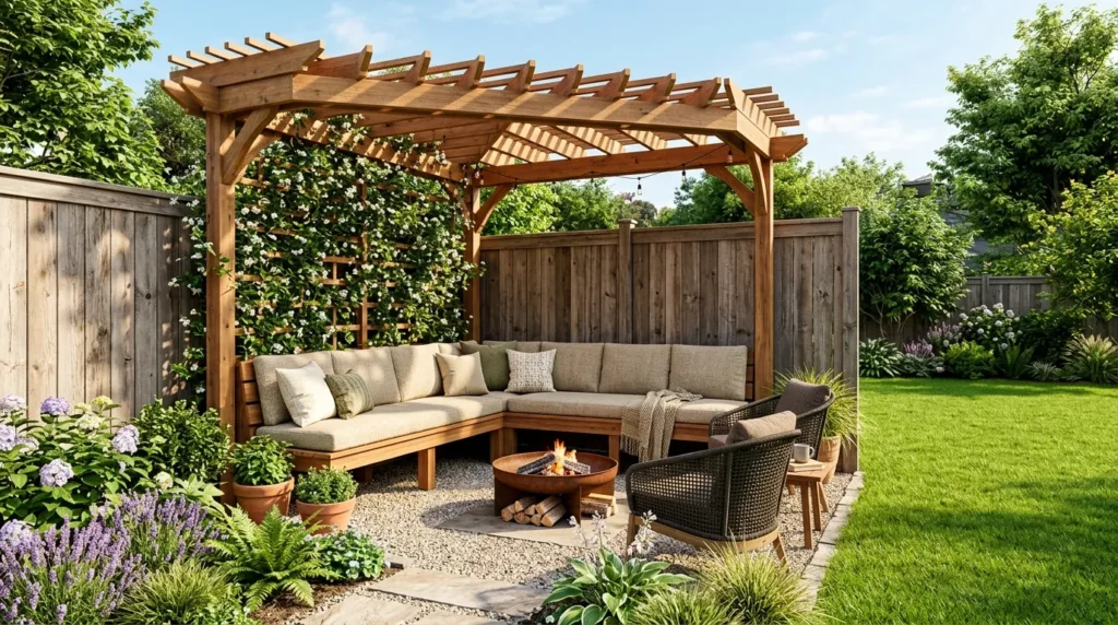 Corner pergola