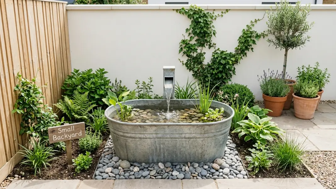 Galvanized Trough Fountain