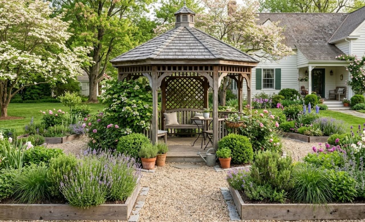 Garden Gazebo with Raised Planters Gazebo Ideas for Backyard