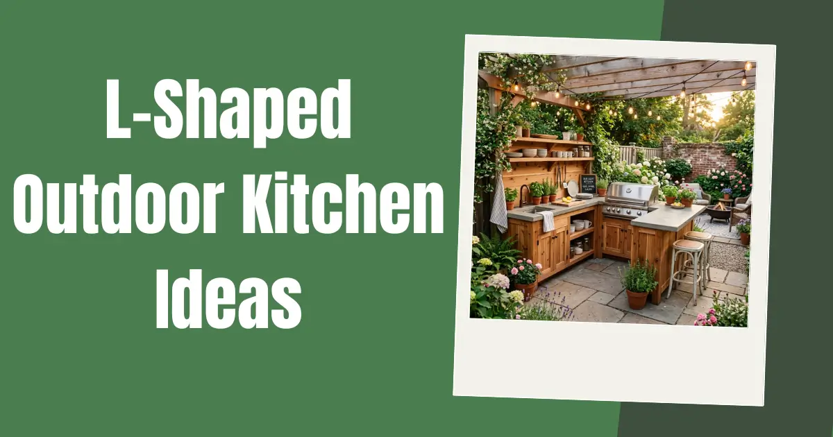 L-Shaped Outdoor Kitchen Ideas image