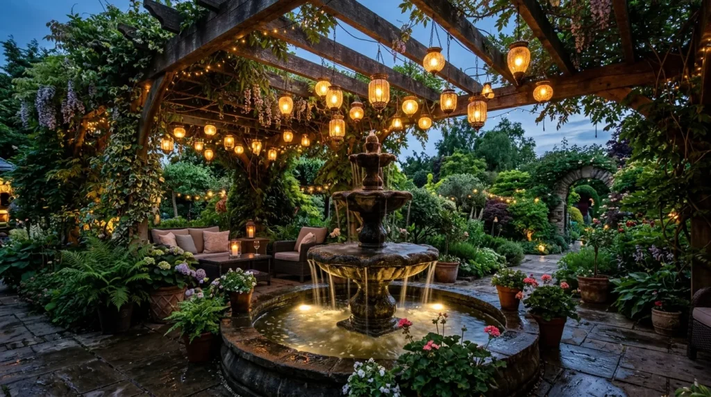 Lanterns hung from structure 202607301251