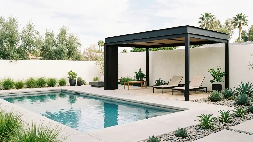 Minimalist Black Steel Pavilion