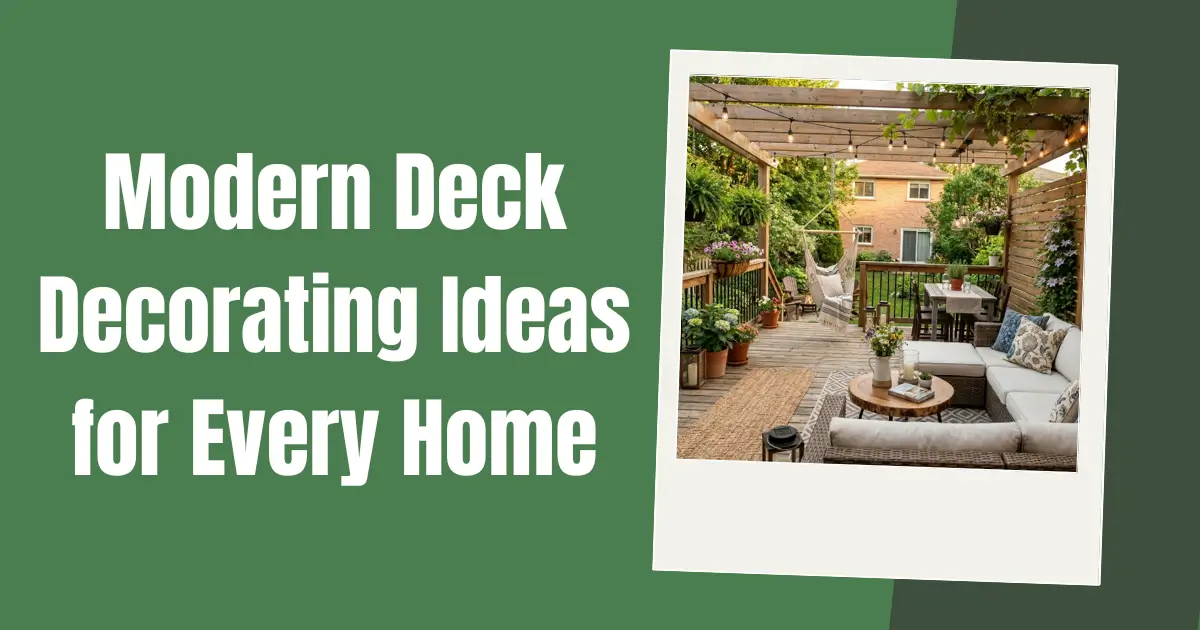 Modern Deck Decorating Ideas for Every Home image