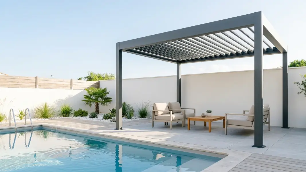 Pavilion With Louvered Roof