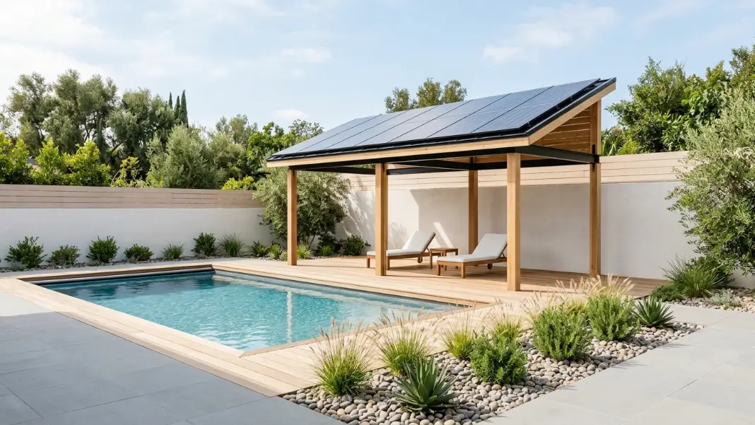 Pavilion With Solar Panel Roof