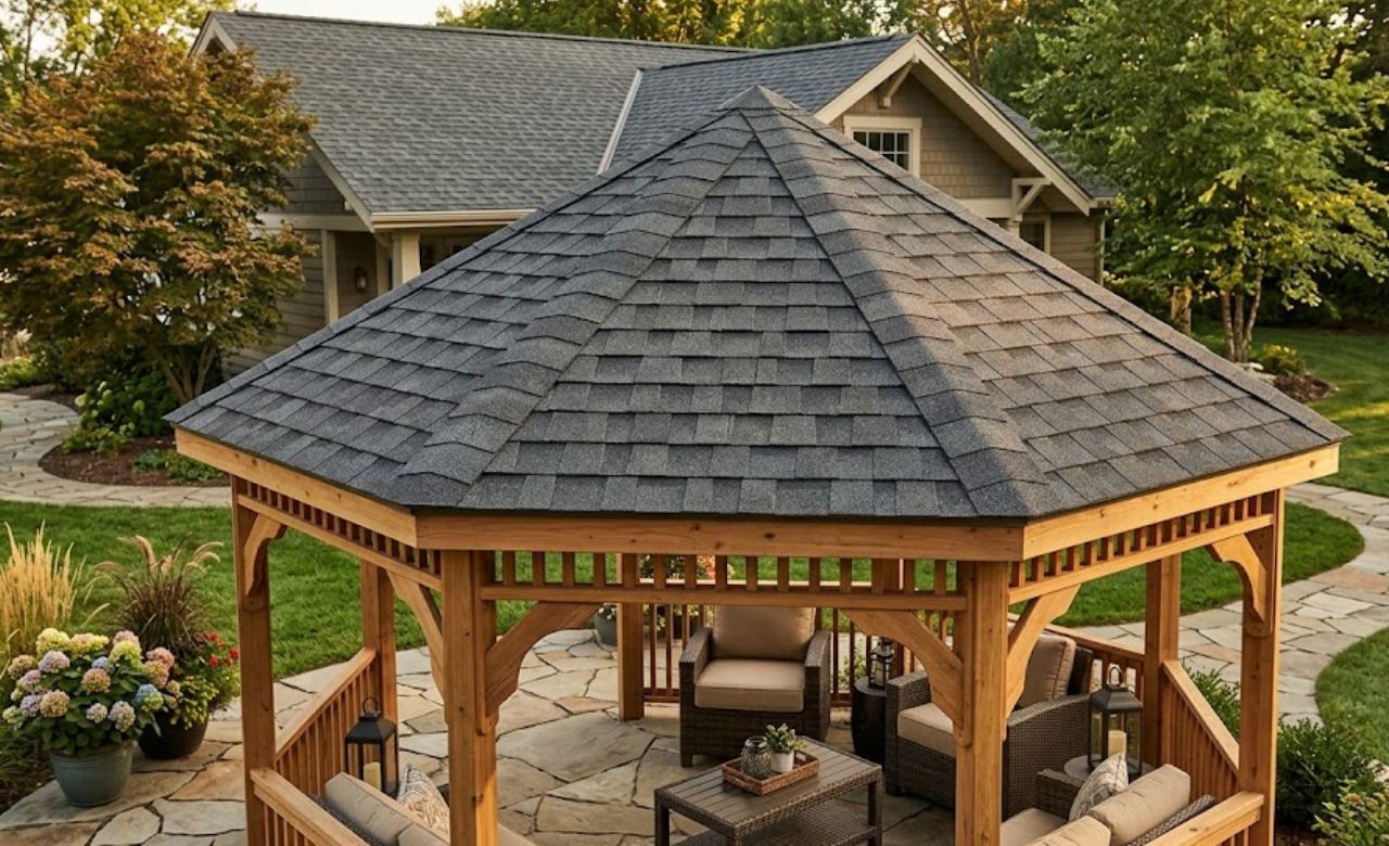 Asphalt Shingles Gazebo Roof Ideas That Look Luxury USA