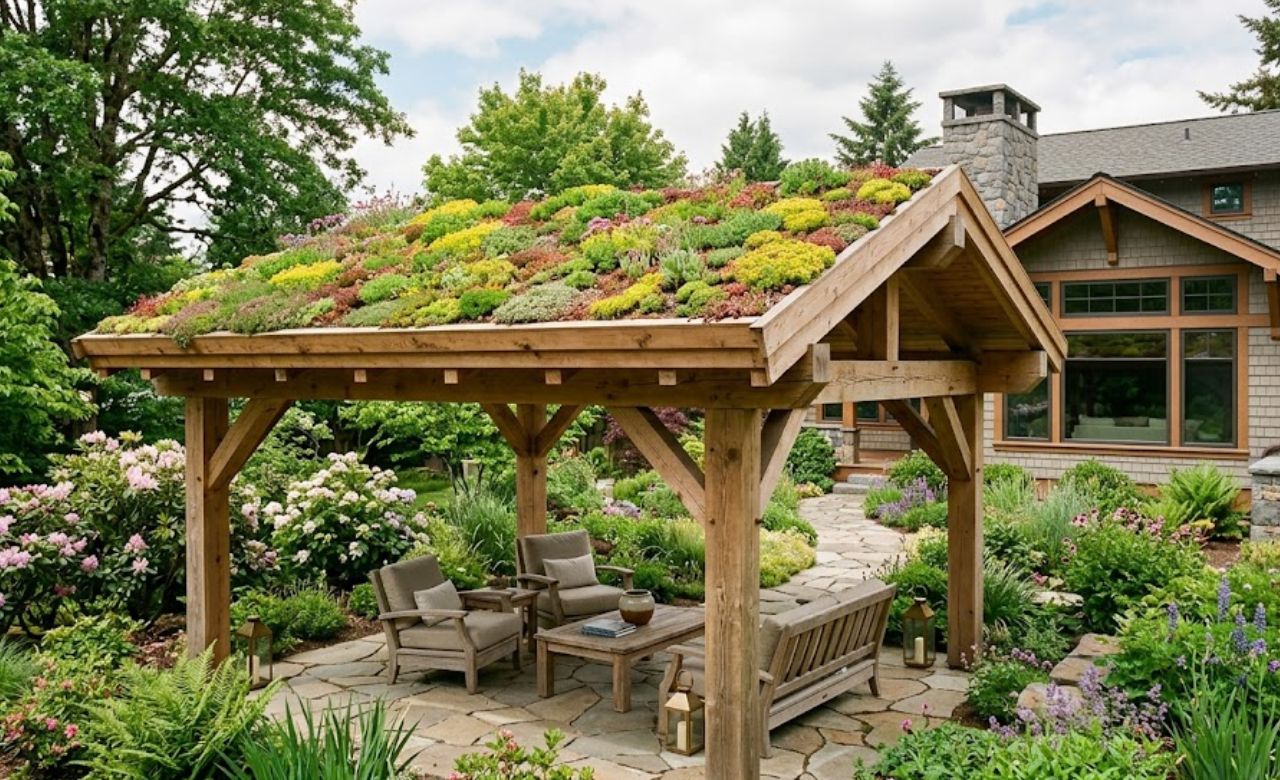 Green Roof or Living Roof Gazebo Roof Ideas (USA)