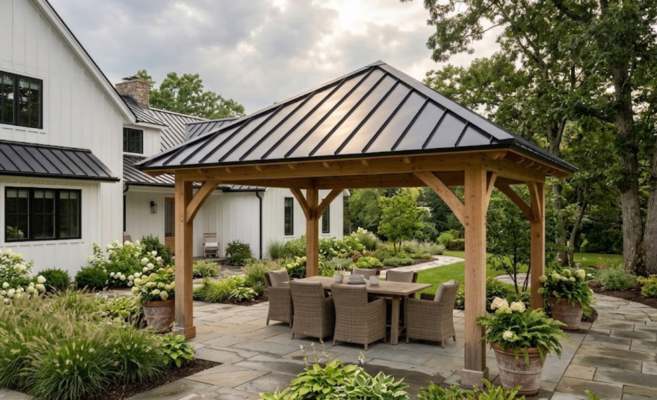 Metal Roofing Panels Gazebo Roof Ideas That Look Luxury USA