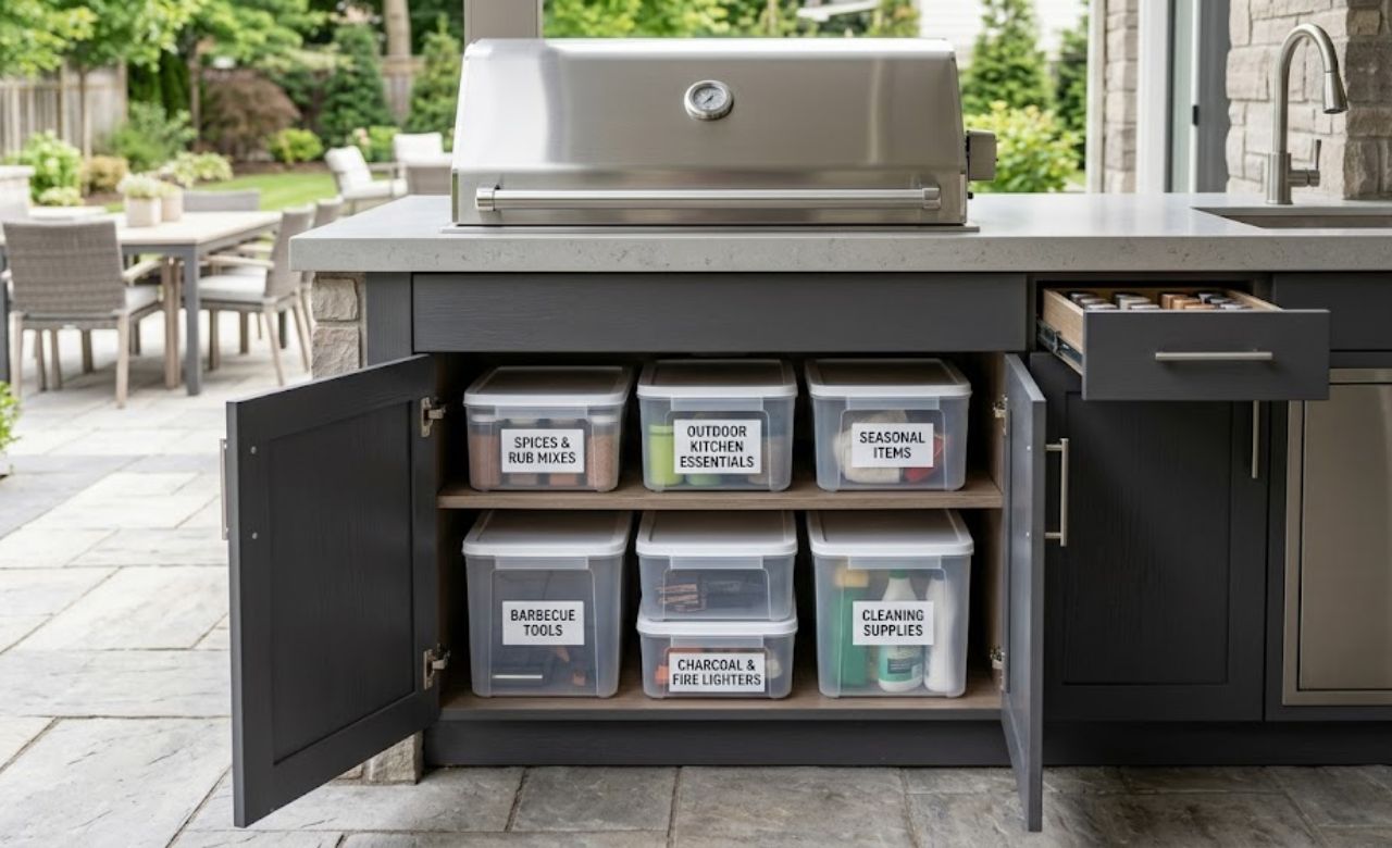 Modular Stack-and-Store Container System outdoor kitchen storage ideas