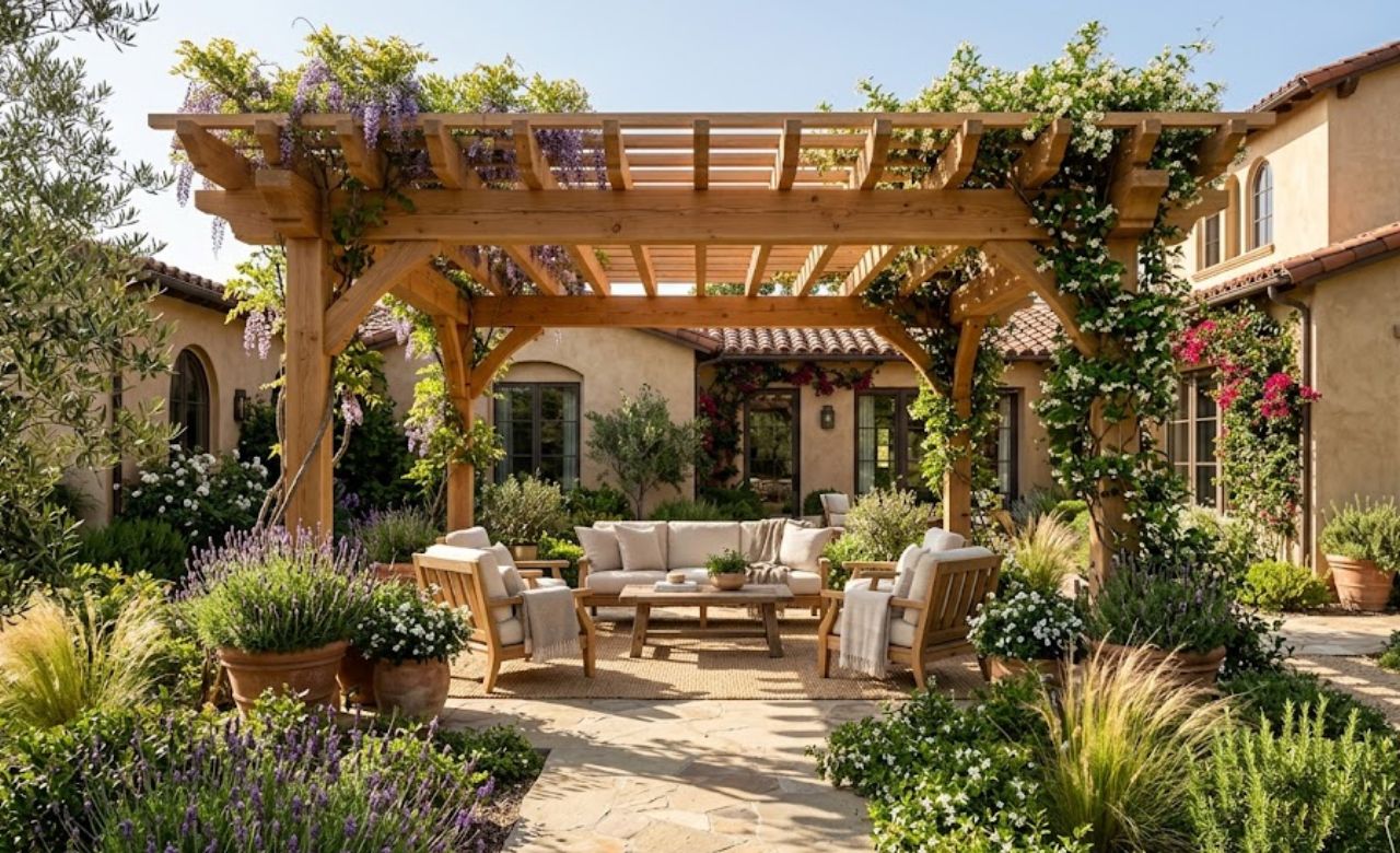 Pergola Style Open Beam Roof Gazebo Roof Ideas (USA)