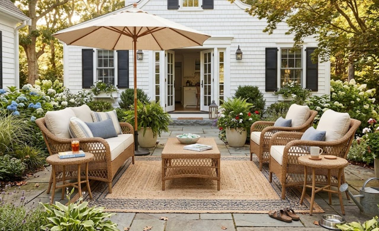 Rattan and Wicker Seating Set Outside Seating Ideas