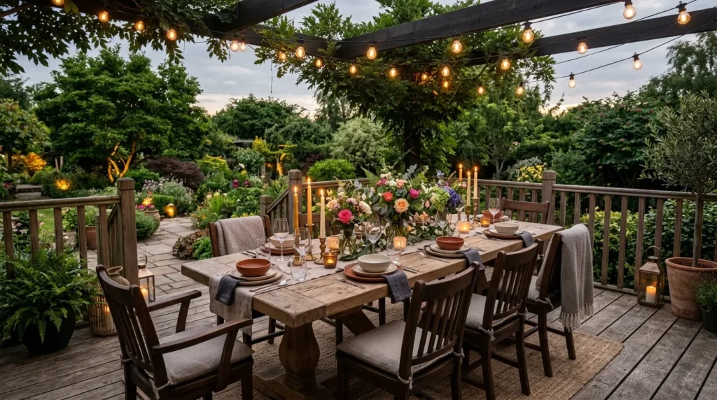 9. rustic timber dining table