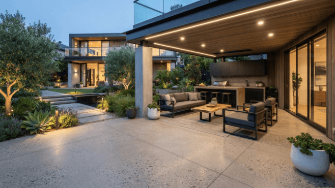 Honed concrete patio (1)