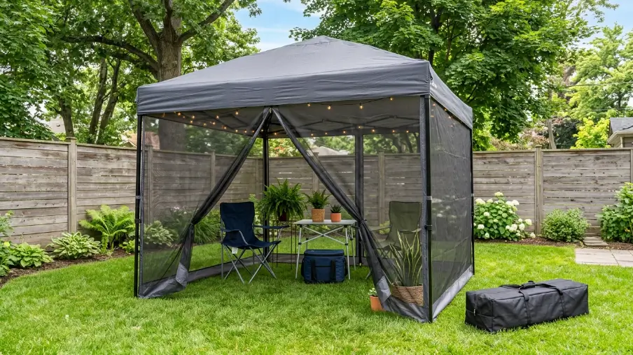 Pop Up Screened Gazebo for Renters